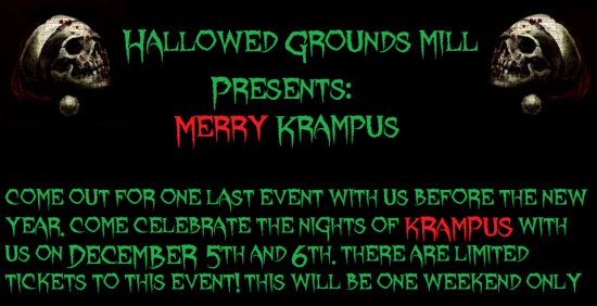 hallowed grounds mill haunted house christmas