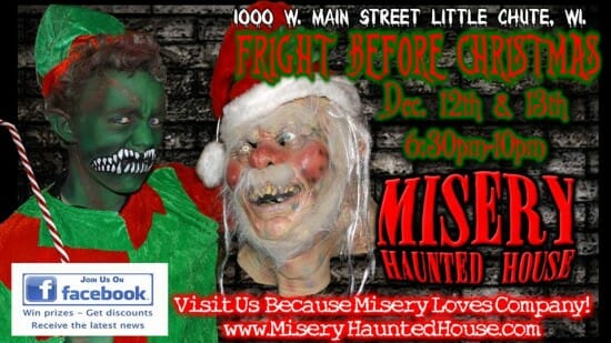 misery haunted house christmas